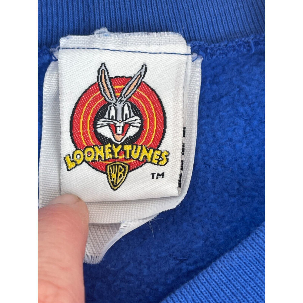 Vtg Taz Sweatshirt Small Does Not Pay Attention 90s Looney Tunes Crewneck 1997 - Picture 3 of 8